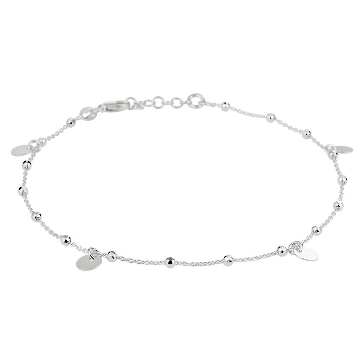 anklet circles 24 + 2 cm silver rhodium plated