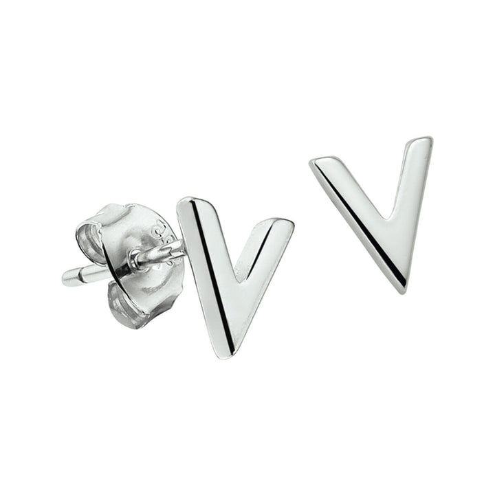silver rhodium plated stud earrings