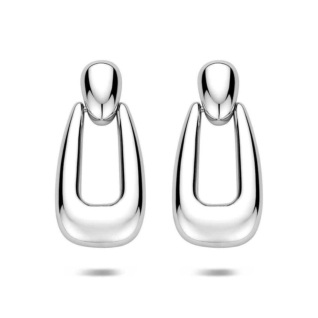 Zilveren oorhangers gerhodineerd – verfijnde dames oorbellen met elegante lengte