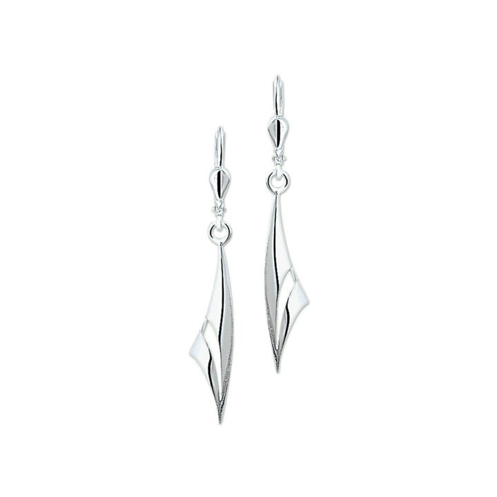 earrings brisur hook silver white