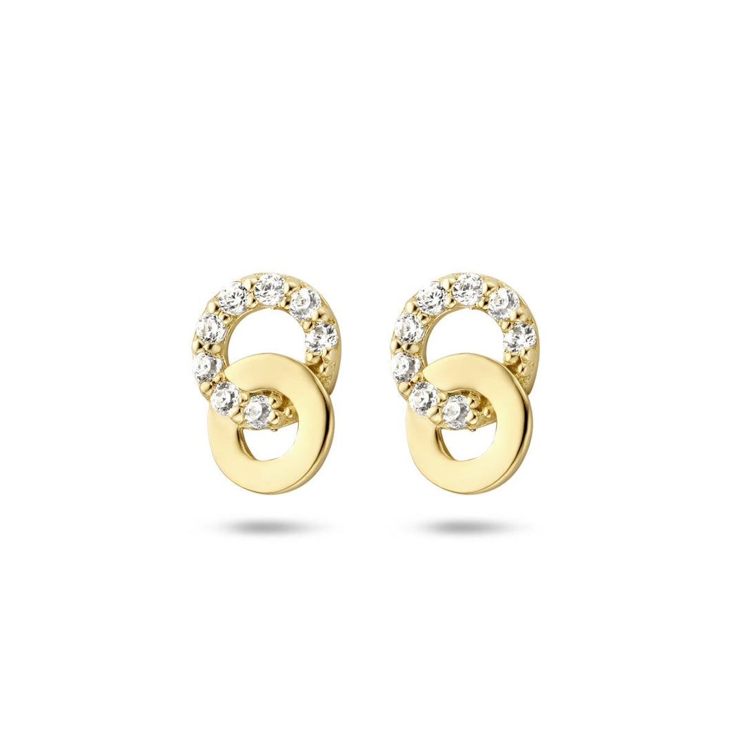 9k Geelgouden oorknoppen met zirkonia – entourage