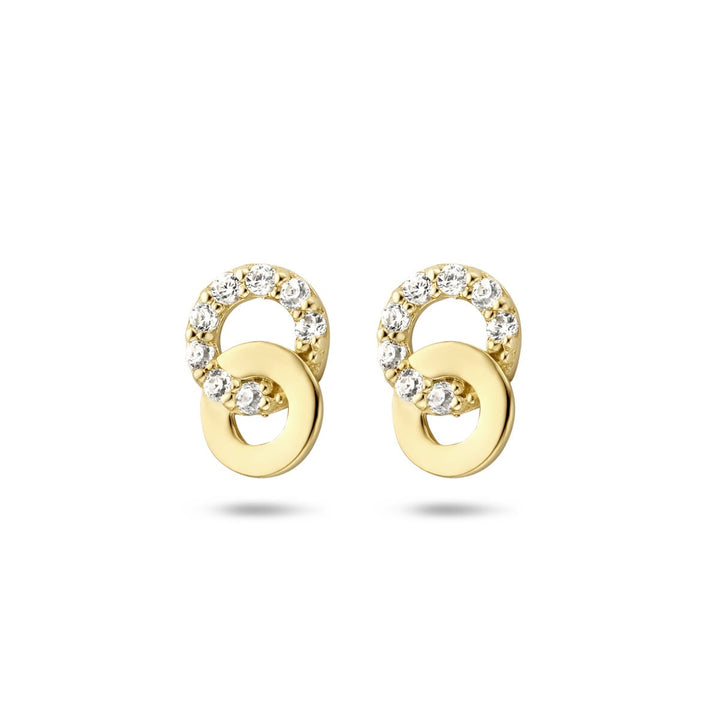 9k Geelgouden oorknoppen met zirkonia – entourage