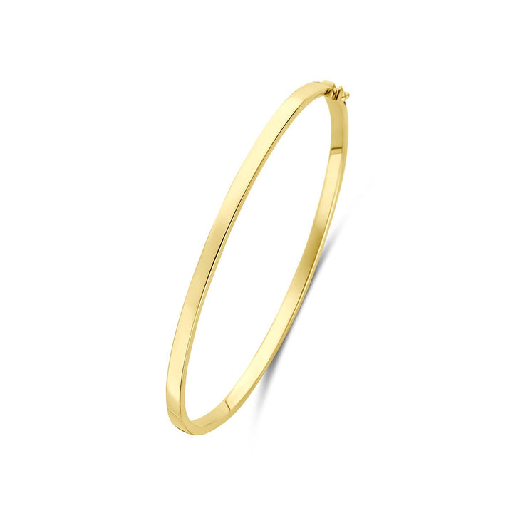 14k Geelgouden bangle armband met zilveren kern