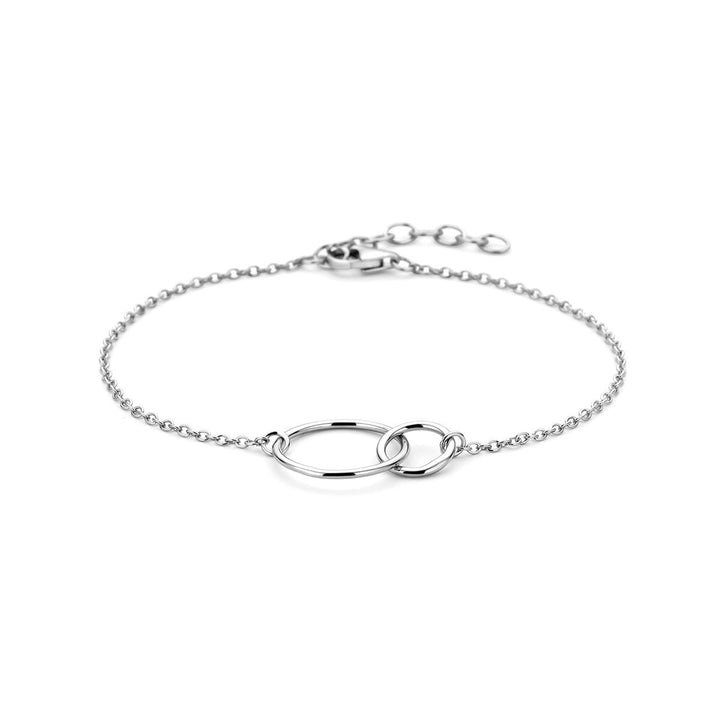 Zilveren armband met open cirkels – gerhodineerd 925 zilver