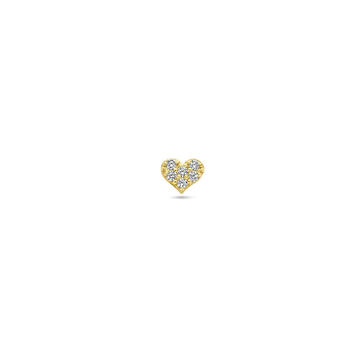 9k Geelgouden flat back piercing liefde