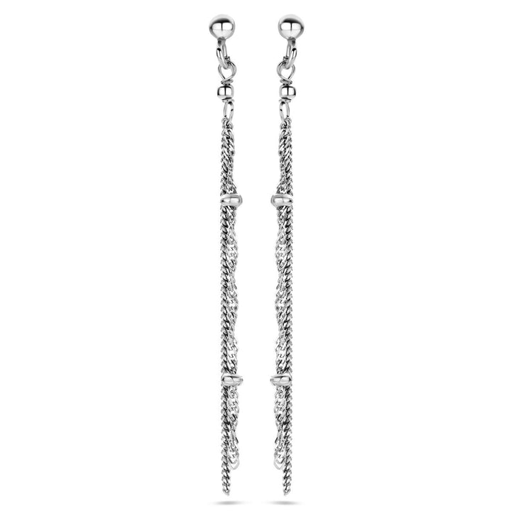 Zilveren oorhangers gerhodineerd 925 – Dames Oorbellen