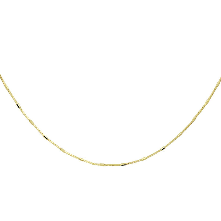 Gouden venetiaans collier met staafjes – 14k