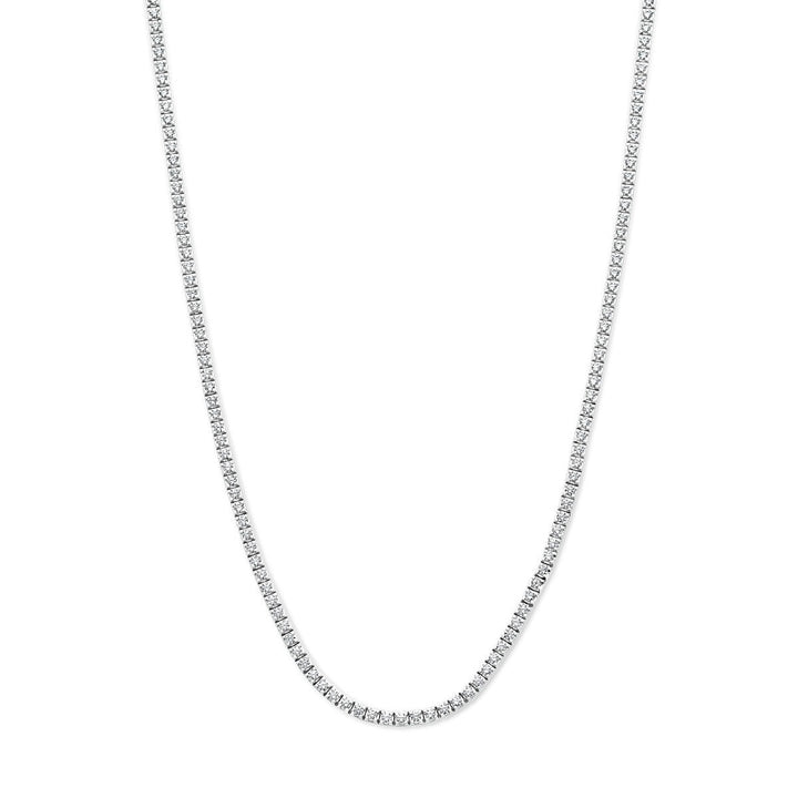 tennis necklace lab grown diamond 3.00ct g si 2.2 mm 42 cm 14K white gold