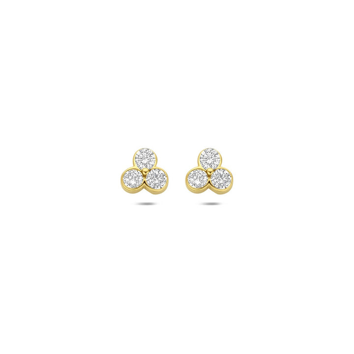 14k geelgouden oorknoppen met lab grown diamant 0,52 ct