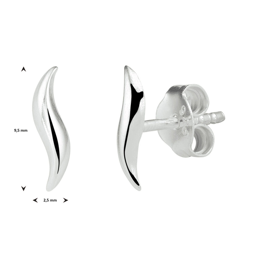 ear studs silver white