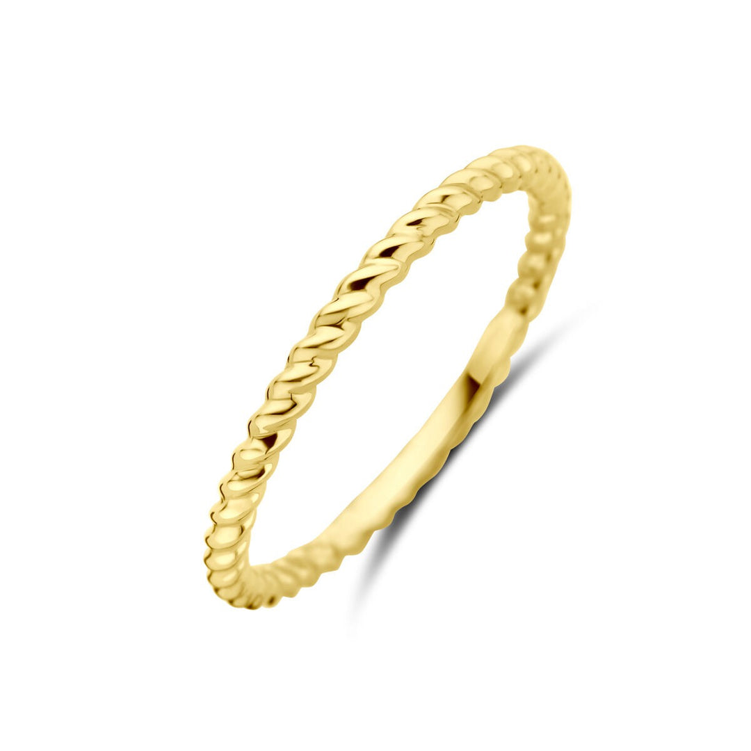 14k Geelgouden Gedraaide Damesring – 1.5mm