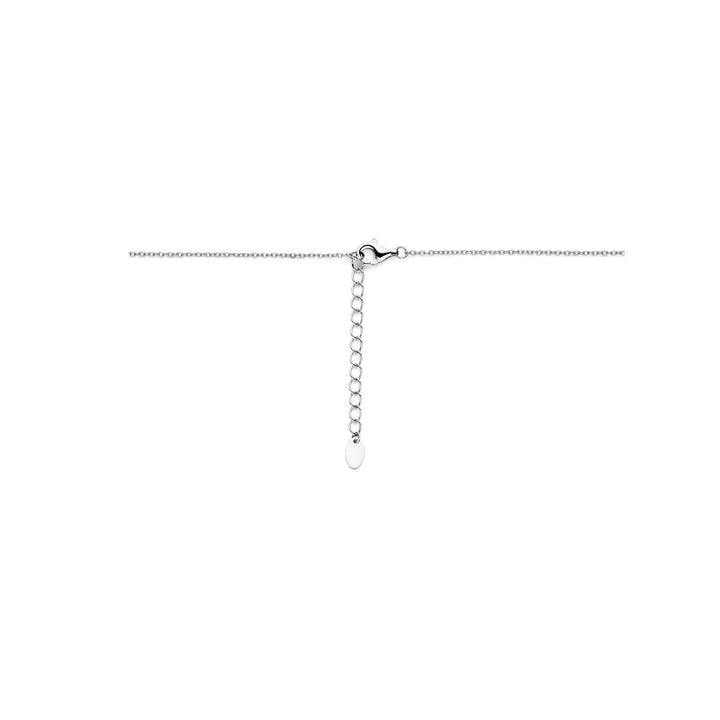 zirconia necklace 1.2 mm 42 + 4 cm silver rhodium plated