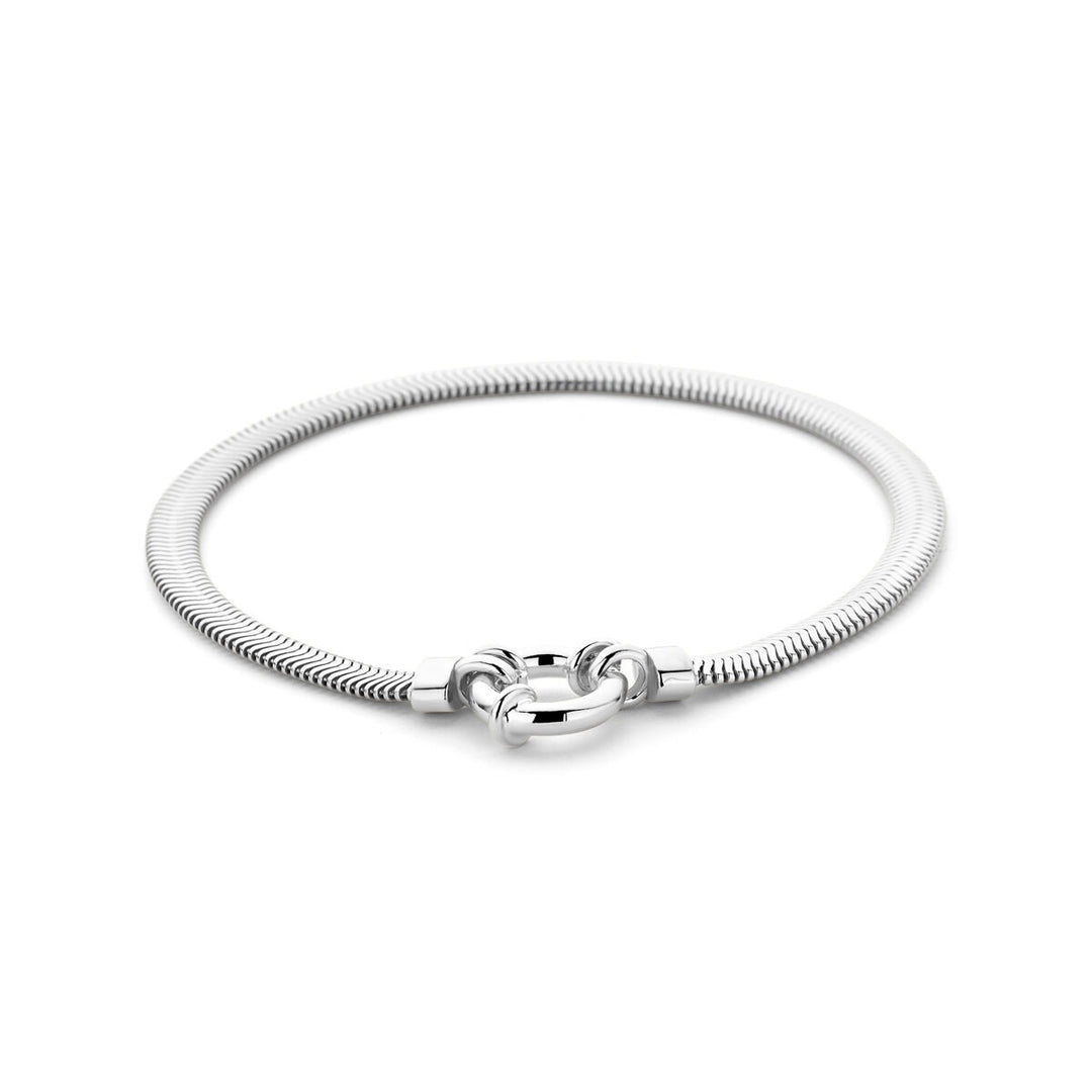 925 Zilveren armband slang plat