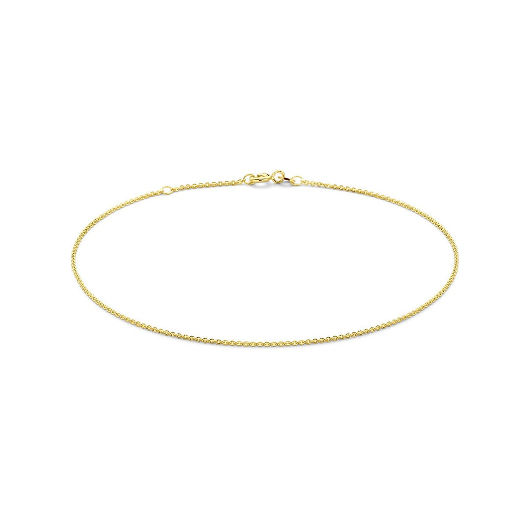 14k geelgouden anker collier met verstelbare lengte