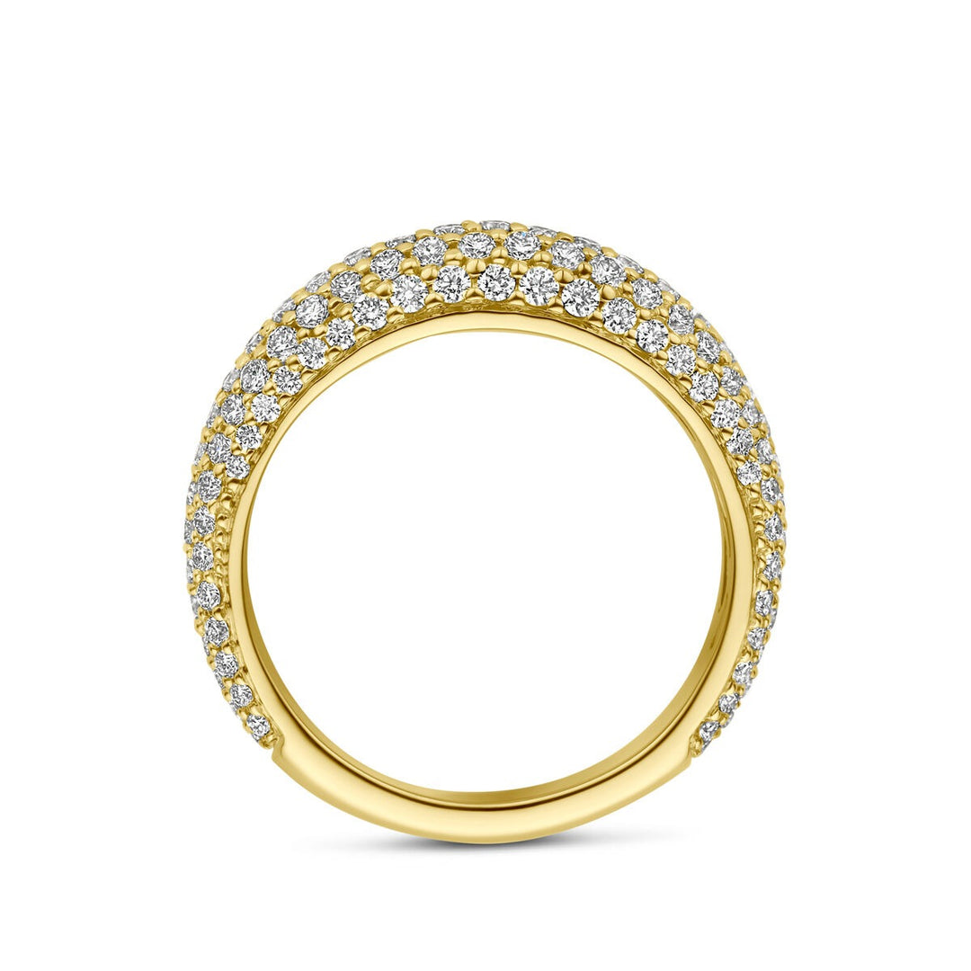 14k geelgouden ring met diamant