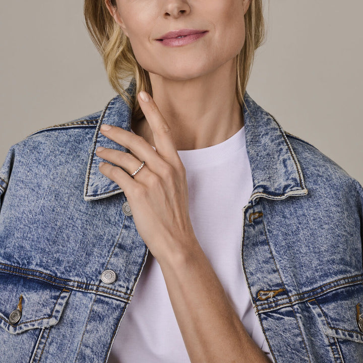 Gerhodineerd 925 zilveren ring met hartje