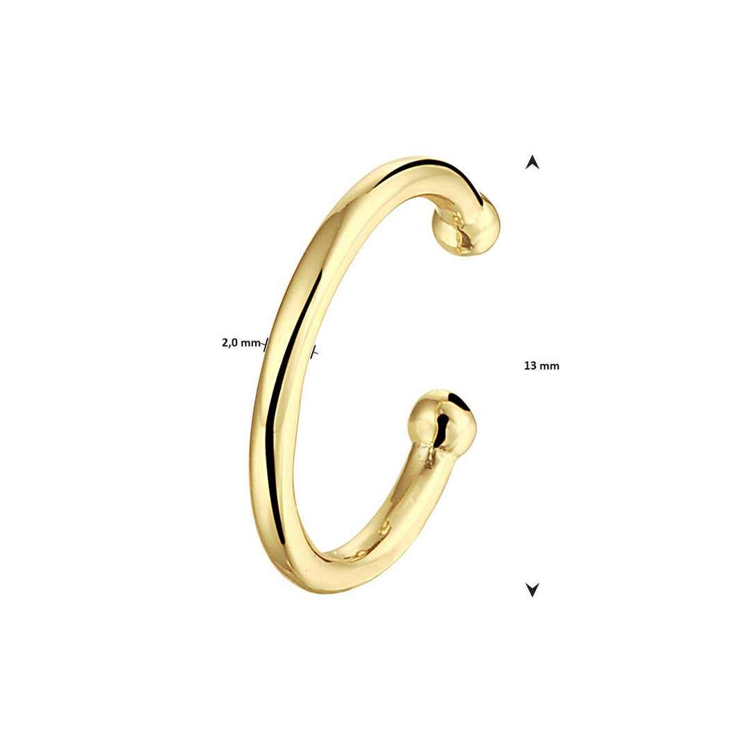 earcuff 1 micron silver gold plated (yellow)