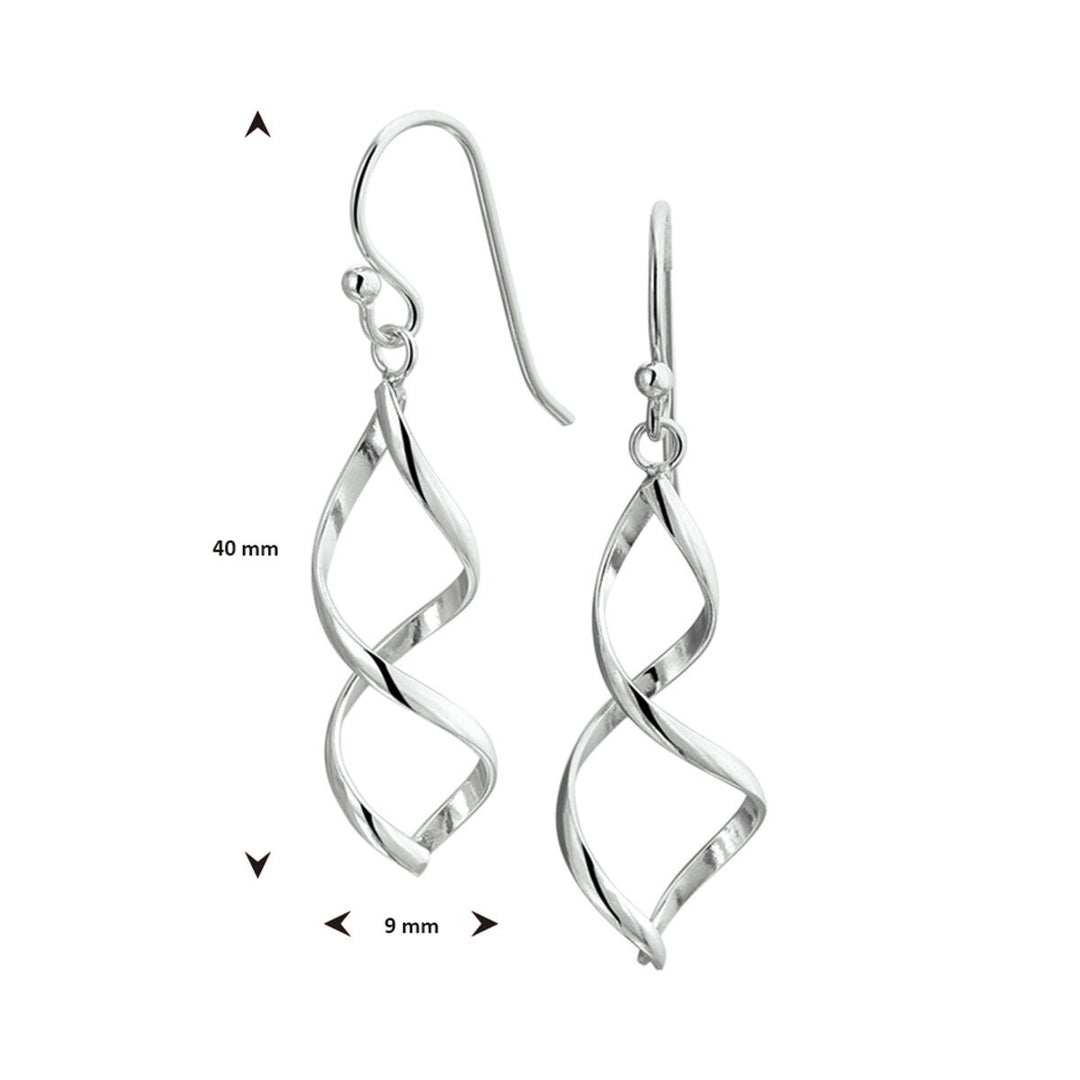 earrings French hook silver rhodium plated