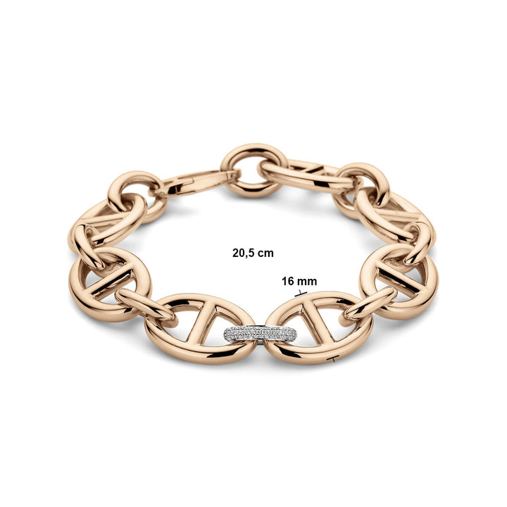 bracelet navy diamond 0.34ct g vsi 16 mm 20.5 cm 18K bicolor gold rose/white