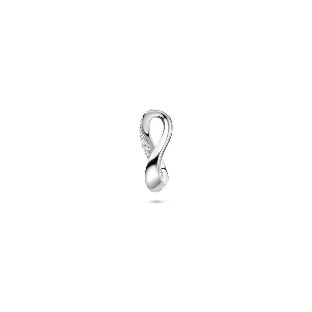 Gerhodineerd 925 zilveren hanger met zirkonia