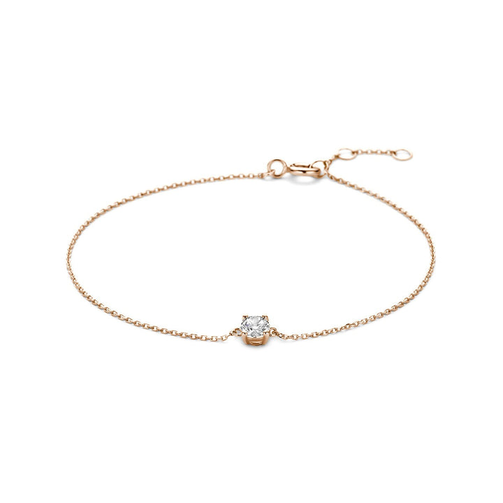 bracelet zirconia 16.5 - 17.5 - 18.5 cm 14K rose gold