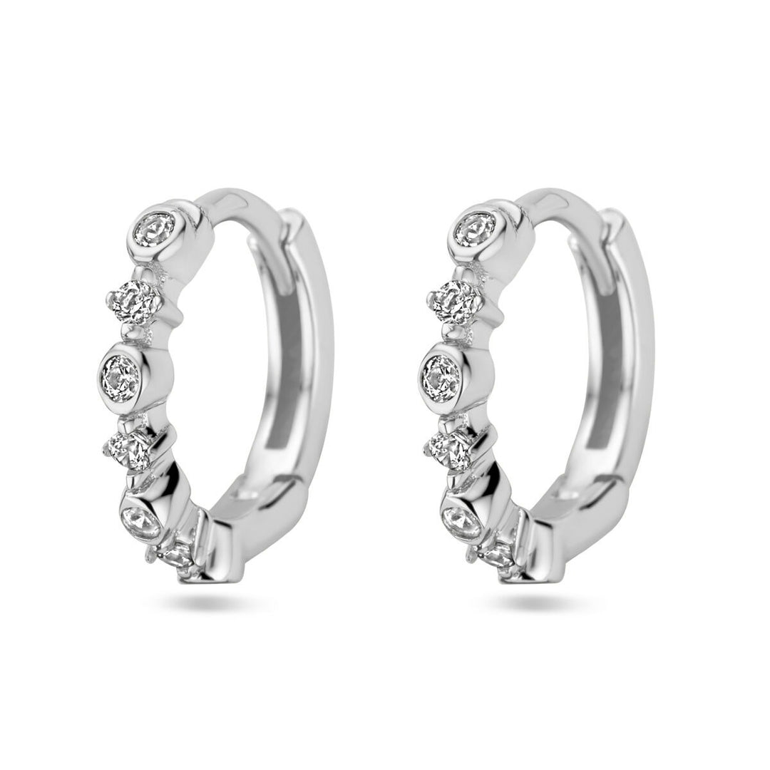 drop earrings zirconia silver rhodium plated
