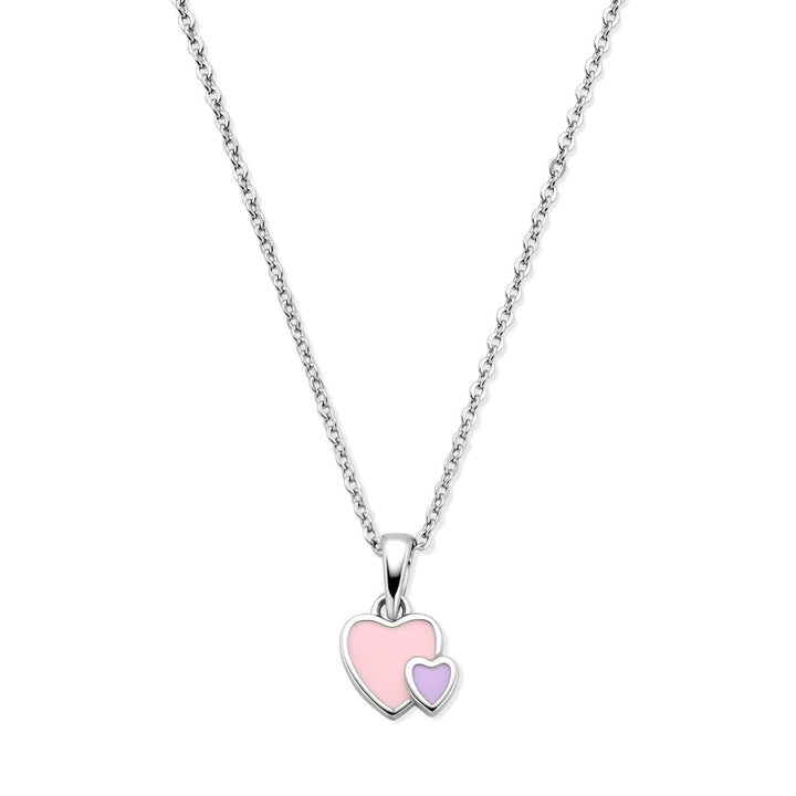 necklace hearts 36 + 4 cm silver rhodium plated