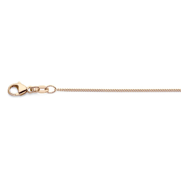 necklace gourmette 4-sided cut 1.0 mm 41 - 43 - 45 cm 18K rose gold