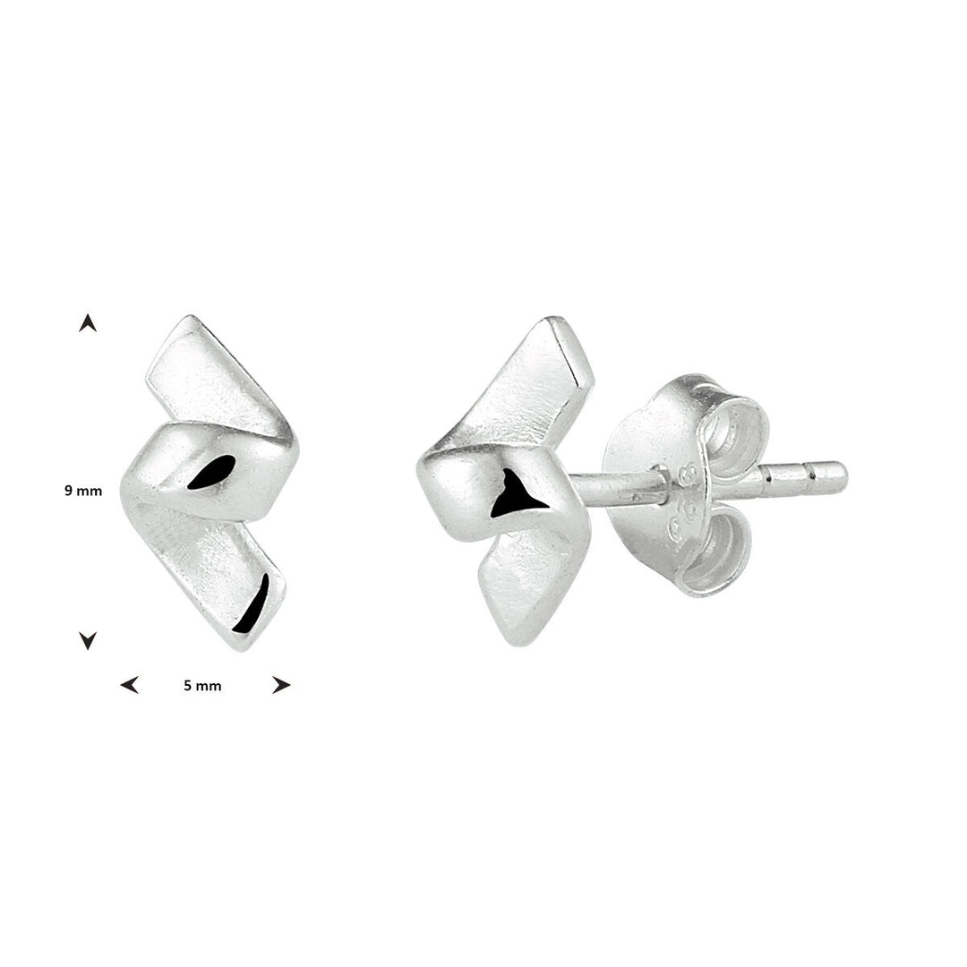 ear studs silver white