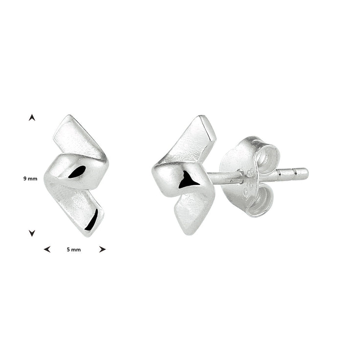 ear studs silver white