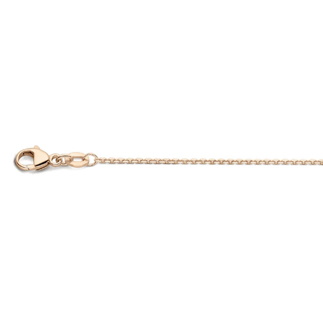 necklace anchor diamond-plated 1.1 mm 41 - 43 - 45 cm 18K rose gold