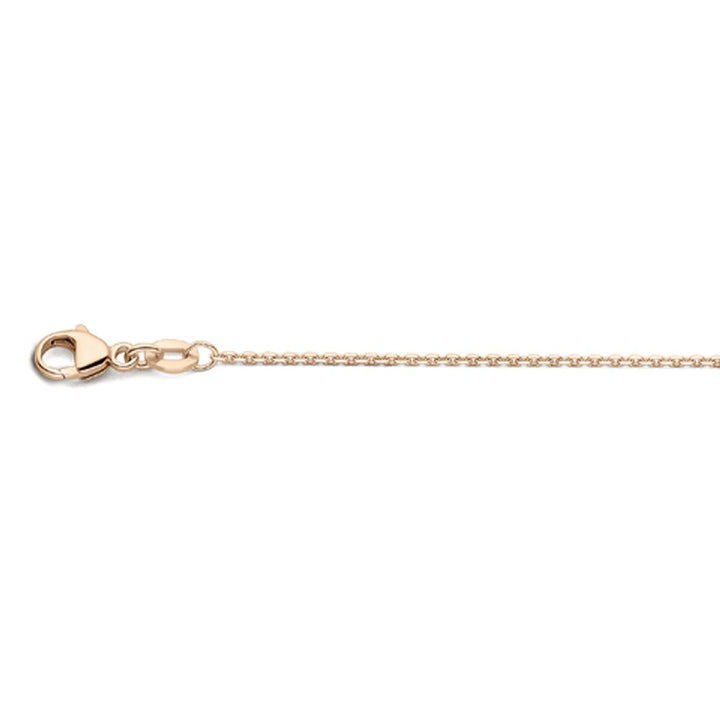 necklace anchor diamond-plated 1.1 mm 41 - 43 - 45 cm 18K rose gold