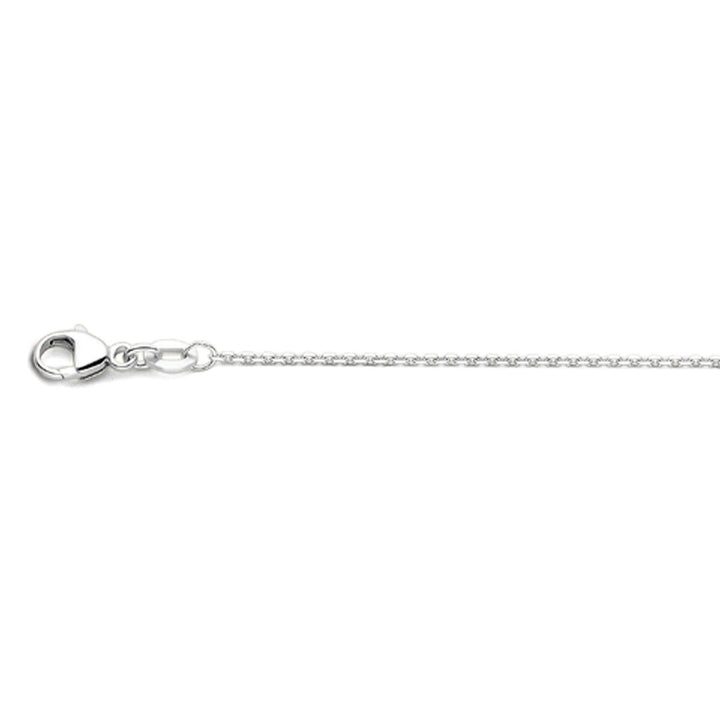 necklace anchor diamond-plated 1.1 mm 41 - 43 - 45 cm 18K white gold