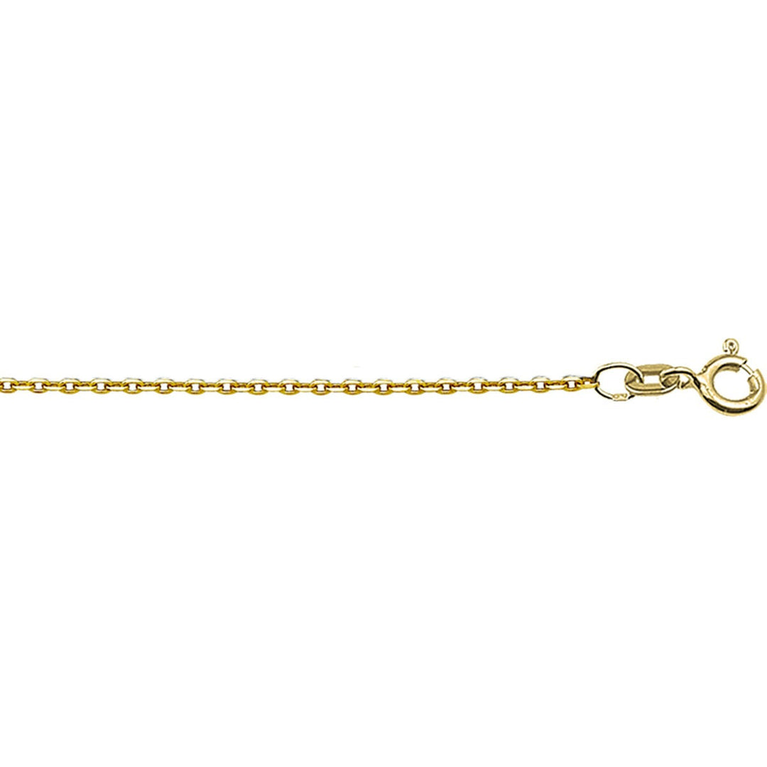 18k Geelgouden ketting met platte anker schakel