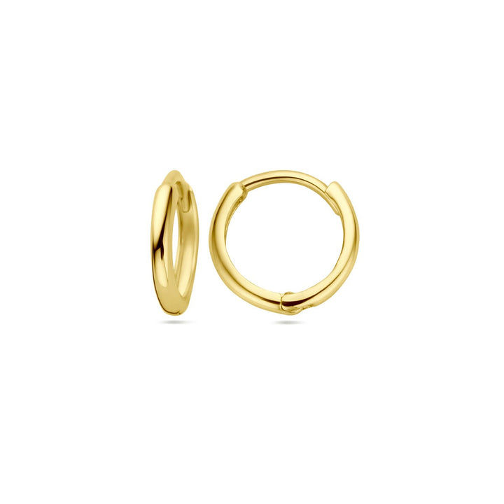 drop earrings 1.5 mm semi-circular tube 14K yellow gold
