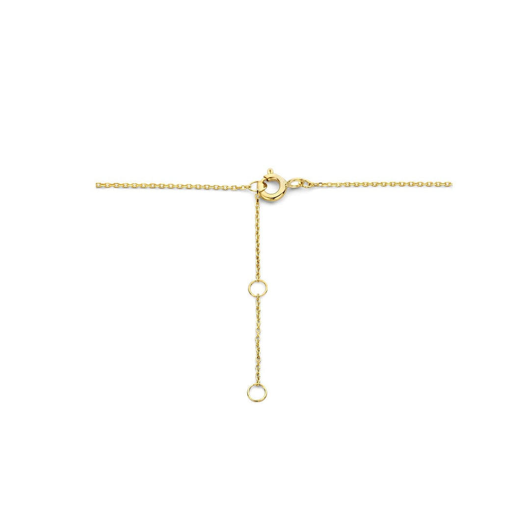 Gouden klaver ketting – 9k geelgoud, verstelbaar 40–44 cm