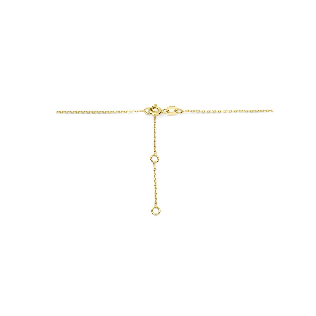 necklace heart and zirconia 1.0 mm 40 - 42 - 44 cm 14K yellow gold