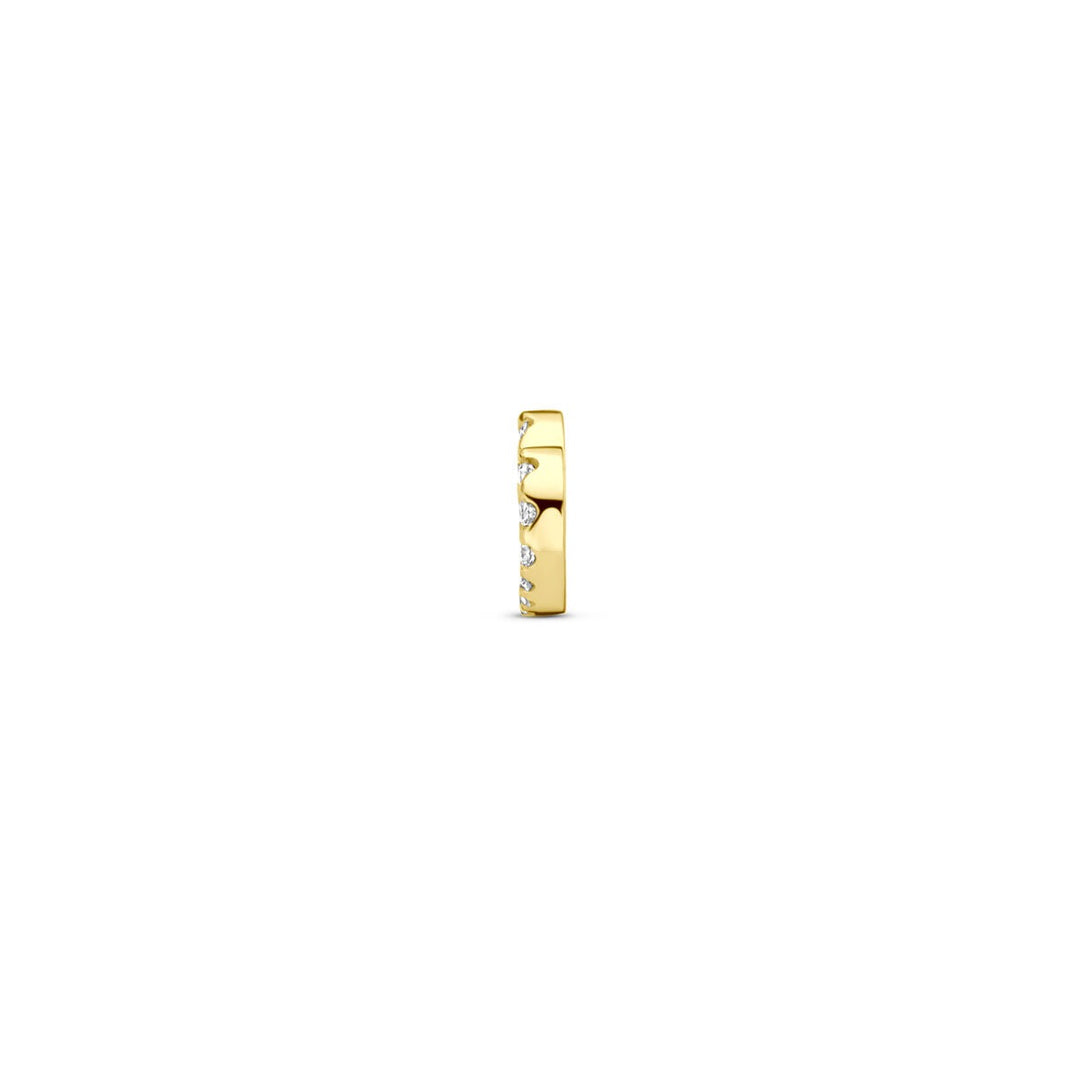 14k Geelgouden Hartjes Hanger met Diamant