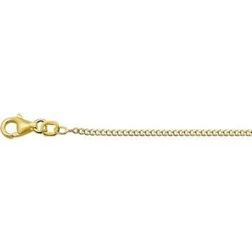 18k Geelgouden ketting met geslepen gourmette schakel