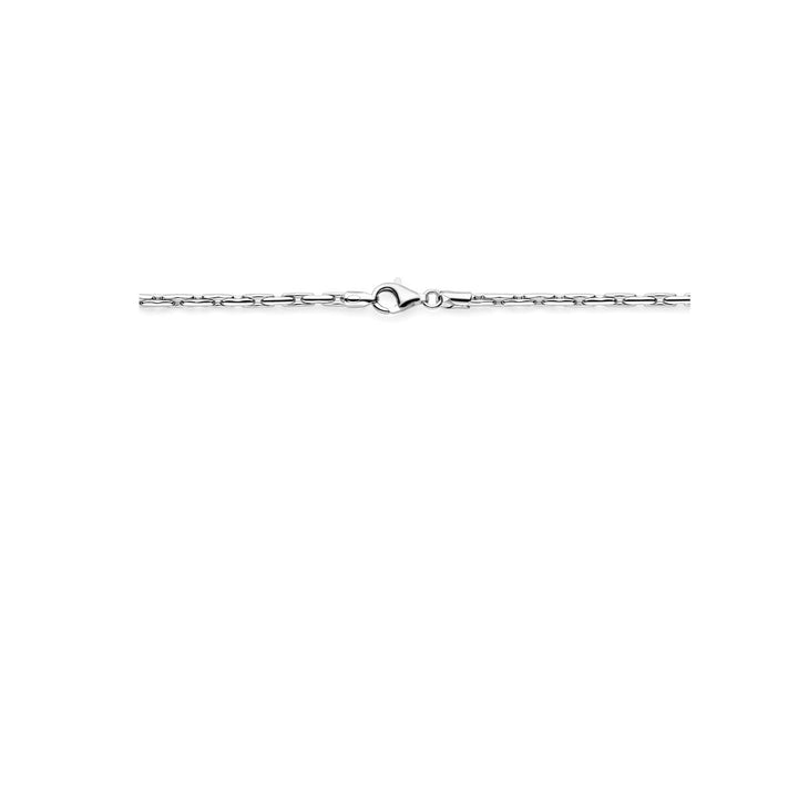 Zilveren cardano armband met glanzende afwerking – gerhodineerd