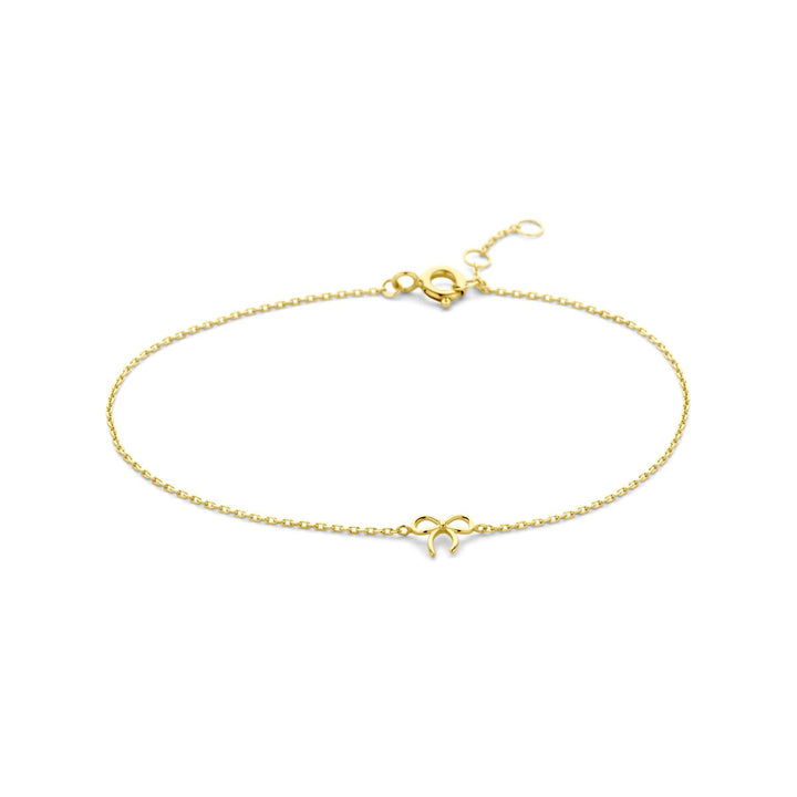 Gouden armband met strik – 9k geelgoudkleurig