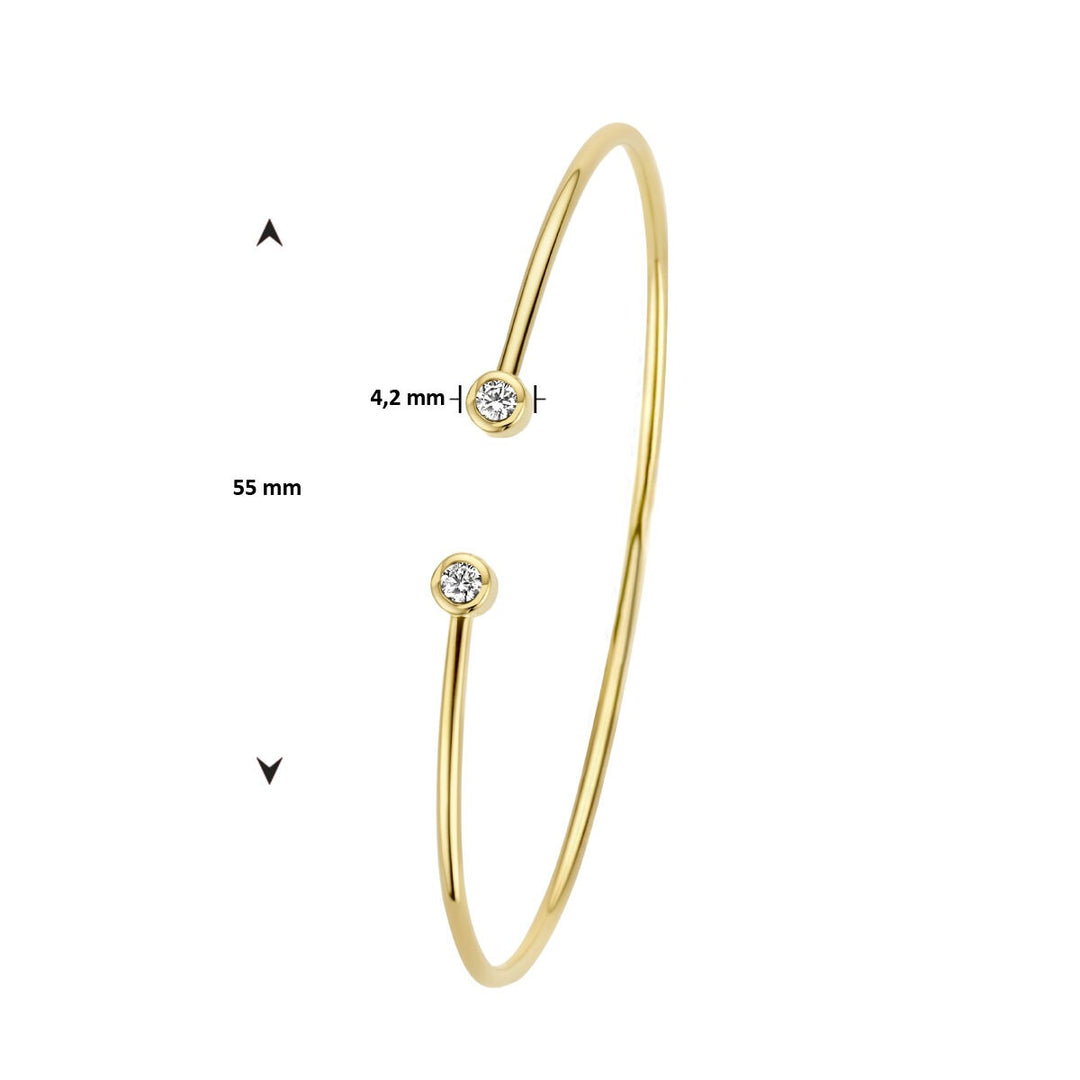 tension bracelet diamond 0.19ct h si 14K yellow gold