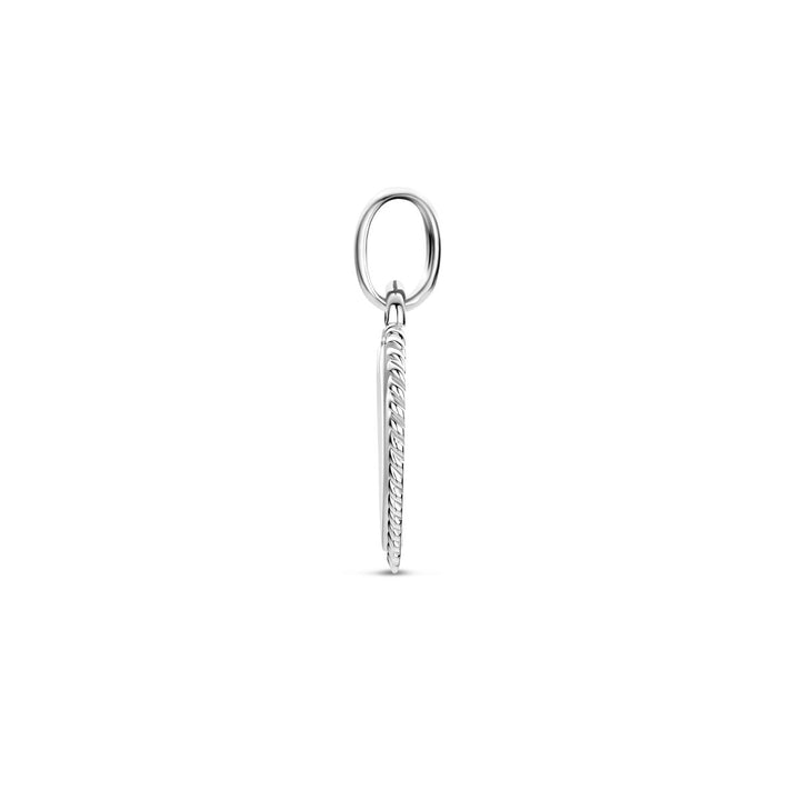 engraving pendant heart silver rhodium plated
