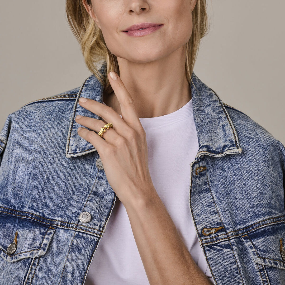 14k geelgouden dames ring