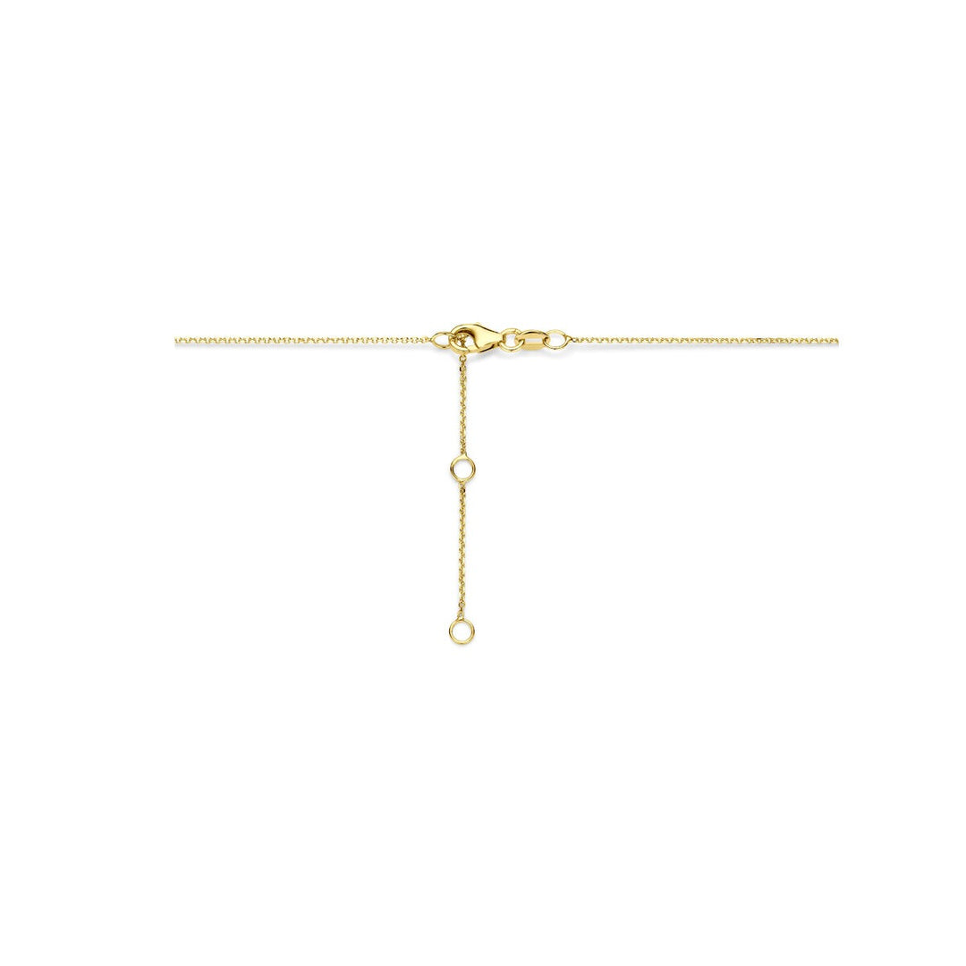14k Geelgouden ketting met lab grown diamant