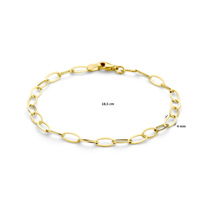 9k Geelgouden anker armband met karabijnsluiting