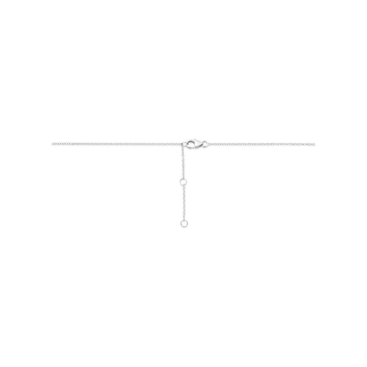 Zilveren dames ketting met hartjes – gerhodineerd collier 45 cm