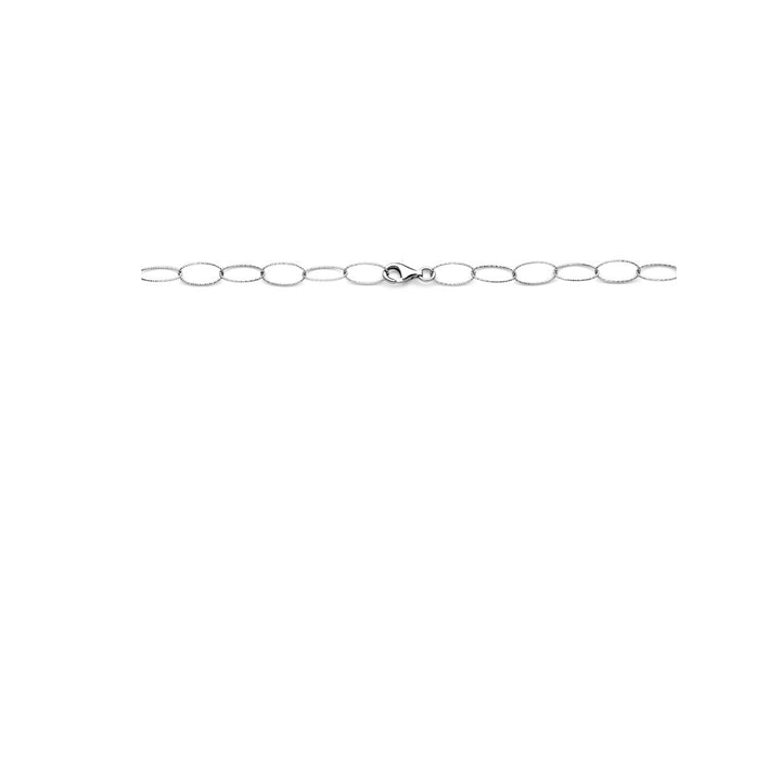 Zilveren dames ketting gerhodineerd anker schakel 6,4 mm 45 cm