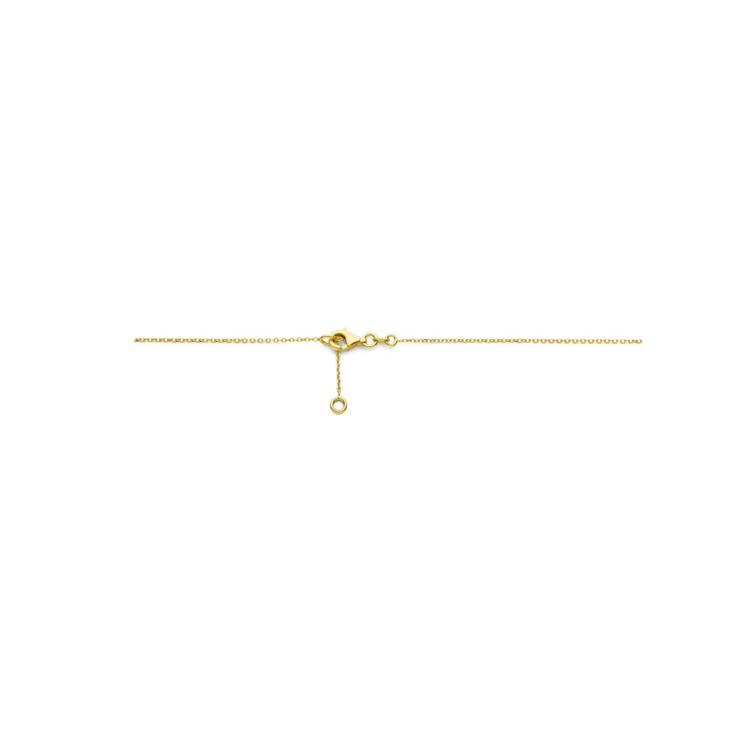 necklace london blue and blue topaz 45 - 47 cm 14K yellow gold