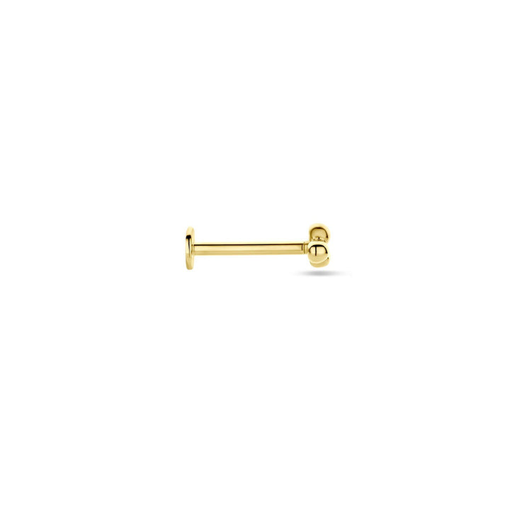 9k Geelgouden flat back piercing 3 mm